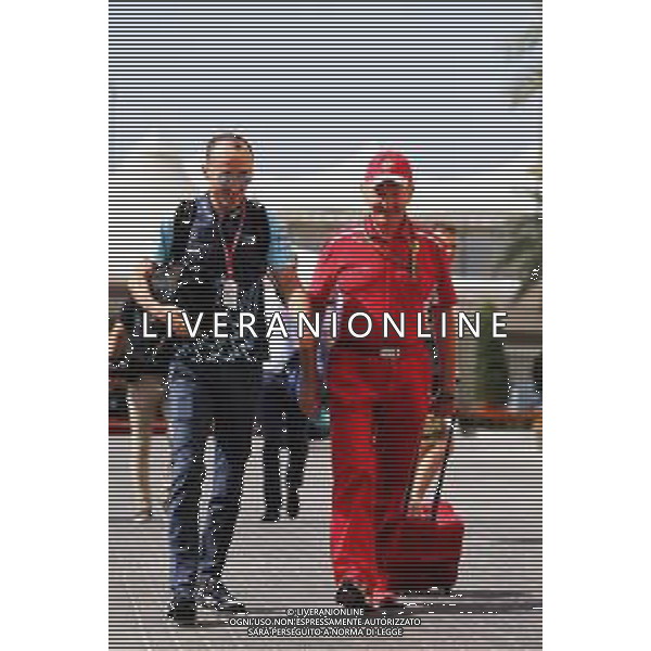 (L to R): Robert Kubica (POL) Williams Reserve and Development Driver with Nigel Wollheim (GBR) Ferrari PR Officer. 22.11.2018. Formula 1 World Championship, Rd 21, Abu Dhabi Grand Prix, Yas Marina Circuit, Abu Dhabi, Preparation Day. AG ALDO LIVERANI SAS-ONLY ITALY