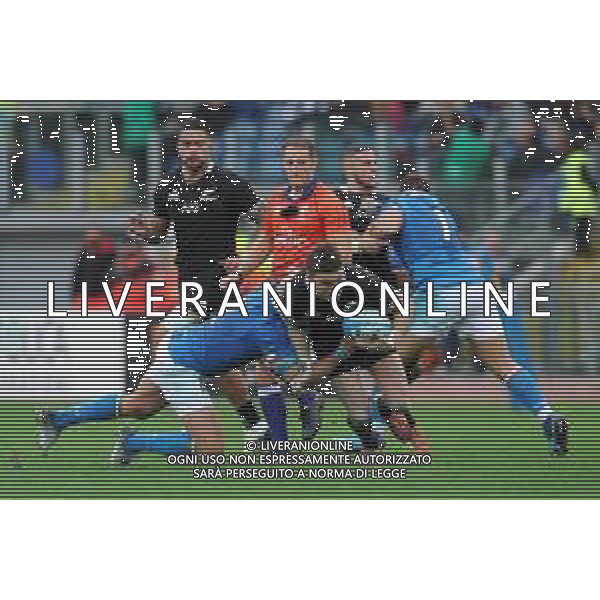 Cattolica Test Match Rugby 2018 Roma - 24.11.2018 Italia-Nuova Zelanda Nella Foto:beauden barrett - leonardo ghiraldini /Ph.Vitez-Ag. Aldo Liverani