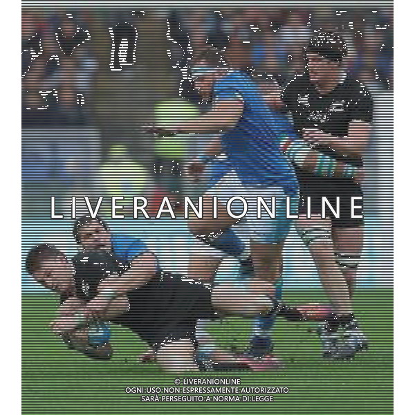 Cattolica Test Match Rugby 2018 Roma - 24.11.2018 Italia-Nuova Zelanda Nella Foto:Beauden Barrett - Alessandro Zanni - Andrea Lovotti /Ph.Vitez-Ag. Aldo Liverani