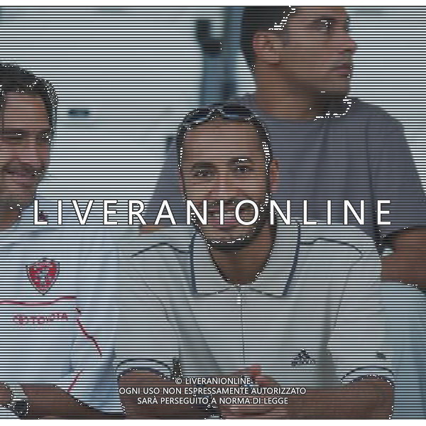 PERUGIA 19/07/2003 TERZO TURNO INTERTOTO 2003 PERUGIA-ALLIANSSI NELLA FOTO: SAADI AL GHEDDAFI IN TRIBUNA* FOTO 1905/ROBERTO SETTONCE/ALDO LIVERANI S.A.S.