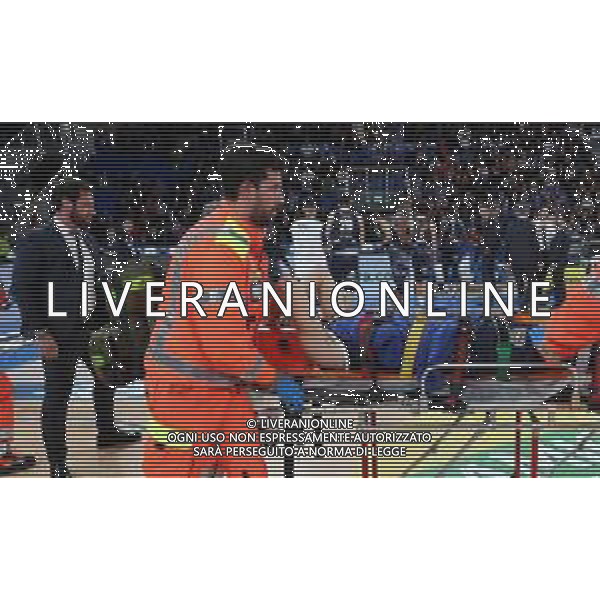 infortunio Marco Ceron ,Germani Basket Brescia - Fiat Torino Auxilium partita di campionato LBA serie A, Brescia 25 novembre 2018. Ph Fotolive Simone Venezia / AGENZIA ALDO LIVERANI SAS