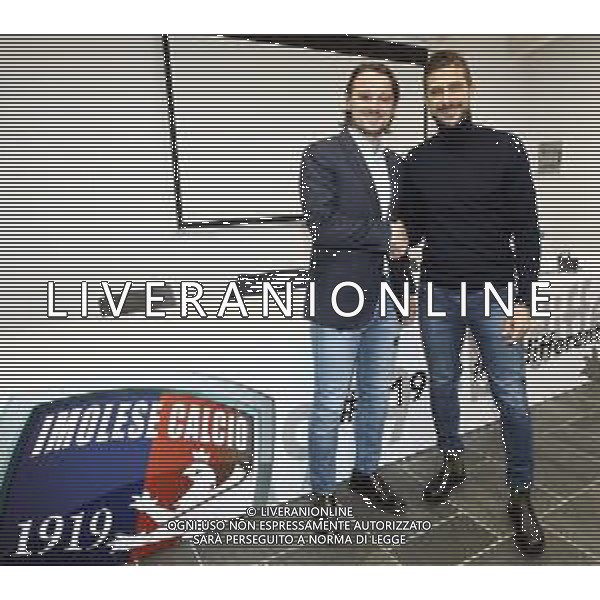 IMOLA 27 11 2018 CONFERENZA STAMPA IMOLESE CALCIO NUOVO CONTRATTO AD ALLENATORE ALESSIO DIONISI NELLA FOTO PRESIDENTE LORENZO SPAGNOLI E ALLENATORE ALESSIO DIONISI FOTO GIANNI SANNA-AG ALDO LIVERANI SAS
