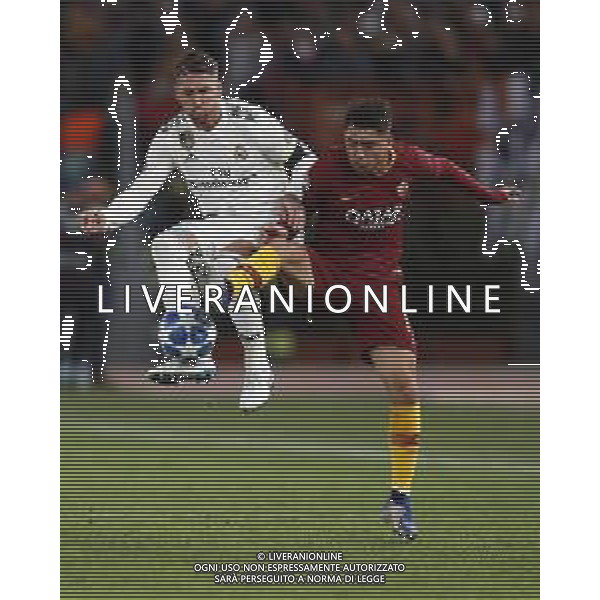 UEFA Champions League gruppo G - Roma vs Real Madrid 27/11/2018 nella foto: Cengiz Under (a.s.roma) Sergio Ramos (defender of Real Madrid) ©Claudio Zamagni/Agenzia Aldo Liverani Cengiz Under (a.s.roma) Sergio Ramos (defender of Real Madrid) during UEFA Champions League - group G soccer match between A.S.ROME and REAL MADRID at Rome olympic Stadium on November 27 2018 photo credit by Claudio Zamagni/Aldo Liverani Photo Agency/ AGENZIA ALDO LIVERANI SAS