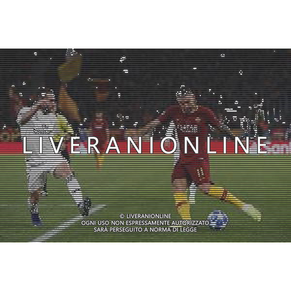 UEFA Champions League gruppo G - Roma vs Real Madrid 27/11/2018 nella foto: Kolarov Aleksandar (a.s.roma) Daniel Carvajal Ramos (defender of Real Madrid) ©Claudio Zamagni/Agenzia Aldo Liverani Kolarov Aleksandar (a.s.roma) Daniel Carvajal Ramos (defender of Real Madrid) during UEFA Champions League - group G soccer match between A.S.ROME and REAL MADRID at Rome olympic Stadium on November 27 2018 photo credit by Claudio Zamagni/Aldo Liverani Photo Agency/ AGENZIA ALDO LIVERANI SAS