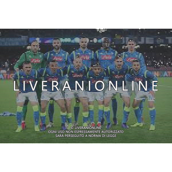 NAPOLI - STELLA ROSSA BELGRADO CHAMPIONS LEAGUE 28.11.2018 NELLA FOTO LA FORMAZIONE SQUADRA NAPOLI ©MOSCA / AGENZIA ALDO LIVERANI SAS