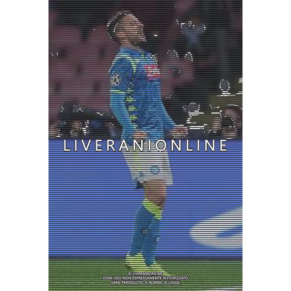 NAPOLI - STELLA ROSSA BELGRADO CHAMPIONS LEAGUE 28.11.2018 NELLA FOTO ESULTANZA DOPO IL GOL DI DRIES MERTENS ©MOSCA / AGENZIA ALDO LIVERANI SAS