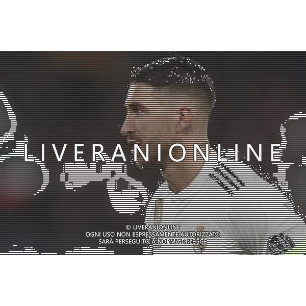 UEFA Champions League gruppo G - Roma vs Real Madrid 27/11/2018 nella foto: Sergio Ramos (defender of Real Madrid) ©Claudio Zamagni/Agenzia Aldo Liverani Sergio Ramos (defender of Real Madrid) during UEFA Champions League - group G soccer match between A.S.ROME and REAL MADRID at Rome olympic Stadium on November 27 2018 photo credit by Claudio Zamagni/Aldo Liverani Photo Agency