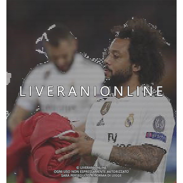 UEFA Champions League gruppo G - Roma vs Real Madrid 27/11/2018 nella foto: Marcelo Vieira da Silva (defender of Real Madrid) ©Claudio Zamagni/Agenzia Aldo Liverani Marcelo Vieira da Silva (defender of Real Madrid) during UEFA Champions League - group G soccer match between A.S.ROME and REAL MADRID at Rome olympic Stadium on November 27 2018 photo credit by Claudio Zamagni/Aldo Liverani Photo Agency