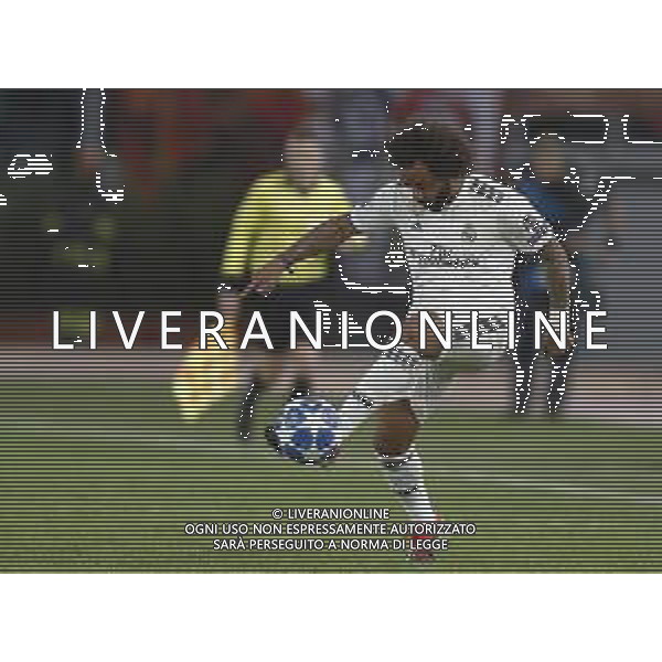 UEFA Champions League gruppo G - Roma vs Real Madrid 27/11/2018 nella foto: Marcelo Vieira da Silva (defender of Real Madrid) ©Claudio Zamagni/Agenzia Aldo Liverani Marcelo Vieira da Silva (defender of Real Madrid) during UEFA Champions League - group G soccer match between A.S.ROME and REAL MADRID at Rome olympic Stadium on November 27 2018 photo credit by Claudio Zamagni/Aldo Liverani Photo Agency