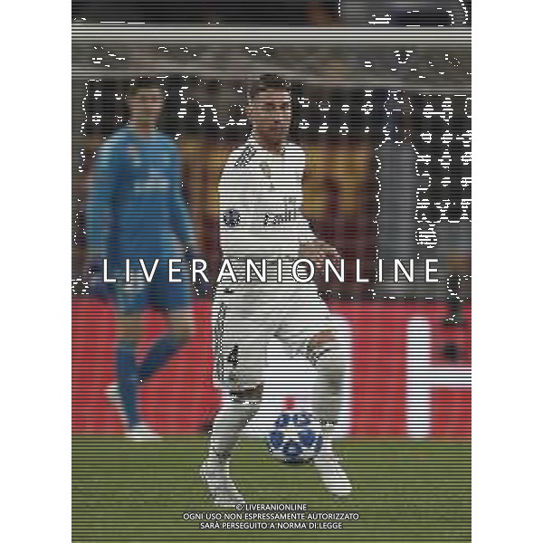 UEFA Champions League gruppo G - Roma vs Real Madrid 27/11/2018 nella foto: Sergio Ramos (defender of Real Madrid) ©Claudio Zamagni/Agenzia Aldo Liverani Sergio Ramos (defender of Real Madrid) during UEFA Champions League - group G soccer match between A.S.ROME and REAL MADRID at Rome olympic Stadium on November 27 2018 photo credit by Claudio Zamagni/Aldo Liverani Photo Agency
