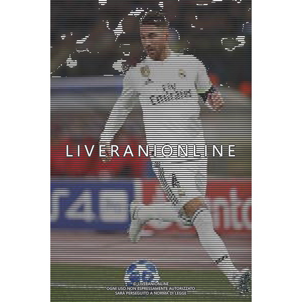 UEFA Champions League gruppo G - Roma vs Real Madrid 27/11/2018 nella foto: Sergio Ramos (defender of Real Madrid) ©Claudio Zamagni/Agenzia Aldo Liverani Sergio Ramos (defender of Real Madrid) during UEFA Champions League - group G soccer match between A.S.ROME and REAL MADRID at Rome olympic Stadium on November 27 2018 photo credit by Claudio Zamagni/Aldo Liverani Photo Agency