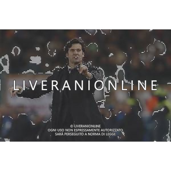 UEFA Champions League gruppo G - Roma vs Real Madrid 27/11/2018 nella foto: coach Santiago Solari (Real Madrid) ©Claudio Zamagni/Agenzia Aldo Liverani coach Santiago Solari (Real Madrid) during UEFA Champions League - group G soccer match between A.S.ROME and REAL MADRID at Rome olympic Stadium on November 27 2018 photo credit by Claudio Zamagni/Aldo Liverani Photo Agency