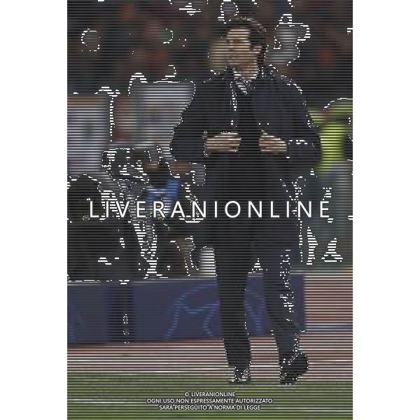 UEFA Champions League gruppo G - Roma vs Real Madrid 27/11/2018 nella foto: coach Santiago Solari (Real Madrid) ©Claudio Zamagni/Agenzia Aldo Liverani coach Santiago Solari (Real Madrid) during UEFA Champions League - group G soccer match between A.S.ROME and REAL MADRID at Rome olympic Stadium on November 27 2018 photo credit by Claudio Zamagni/Aldo Liverani Photo Agency