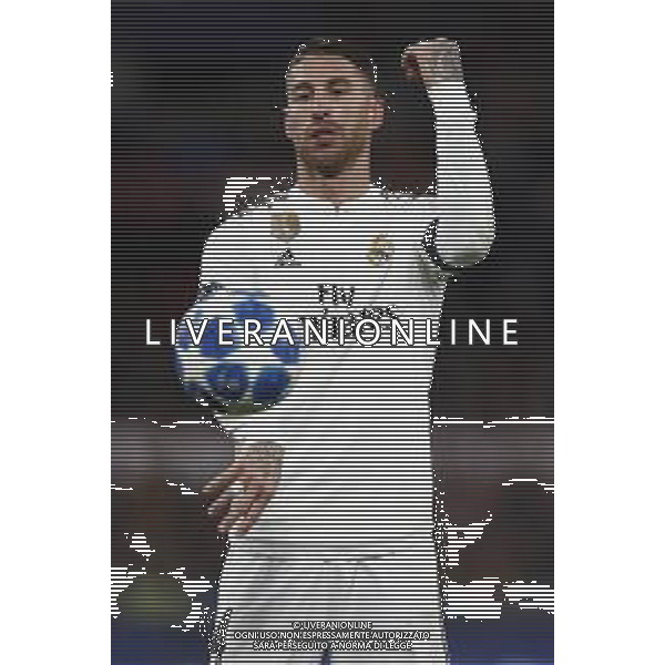 UEFA Champions League gruppo G - Roma vs Real Madrid 27/11/2018 nella foto: Sergio Ramos (defender of Real Madrid) ©Claudio Zamagni/Agenzia Aldo Liverani Sergio Ramos (defender of Real Madrid) during UEFA Champions League - group G soccer match between A.S.ROME and REAL MADRID at Rome olympic Stadium on November 27 2018 photo credit by Claudio Zamagni/Aldo Liverani Photo Agency