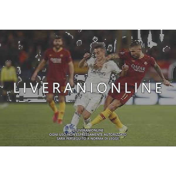 UEFA Champions League gruppo G - Roma vs Real Madrid 27/11/2018 nella foto: Kolarov Aleksandar (a.s.roma) e Lucas Vasquez (Forward of Real Madrid) ©Claudio Zamagni/Agenzia Aldo Liverani Kolarov Aleksandar (a.s.roma) and Lucas Vasquez (Forward of Real Madrid) during UEFA Champions League - group G soccer match between A.S.ROME and REAL MADRID at Rome olympic Stadium on November 27 2018 photo credit by Claudio Zamagni/Aldo Liverani Photo Agency
