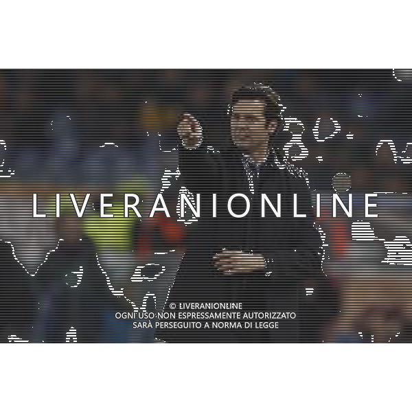 UEFA Champions League gruppo G - Roma vs Real Madrid 27/11/2018 nella foto: coach Santiago Solari (Real Madrid) ©Claudio Zamagni/Agenzia Aldo Liverani coach Santiago Solari (Real Madrid) during UEFA Champions League - group G soccer match between A.S.ROME and REAL MADRID at Rome olympic Stadium on November 27 2018 photo credit by Claudio Zamagni/Aldo Liverani Photo Agency