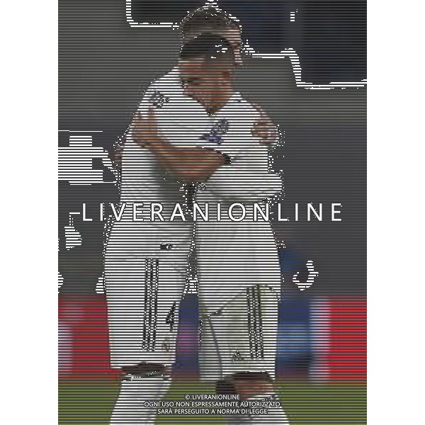 UEFA Champions League gruppo G - Roma vs Real Madrid 27/11/2018 nella foto: Sergio Ramos (defender of Real Madrid) e Lucas Vasquez (Forward of Real Madrid) ©Claudio Zamagni/Agenzia Aldo Liverani Sergio Ramos (defender of Real Madrid) and Lucas Vasquez (Forward of Real Madrid) during UEFA Champions League - group G soccer match between A.S.ROME and REAL MADRID at Rome olympic Stadium on November 27 2018 photo credit by Claudio Zamagni/Aldo Liverani Photo Agency