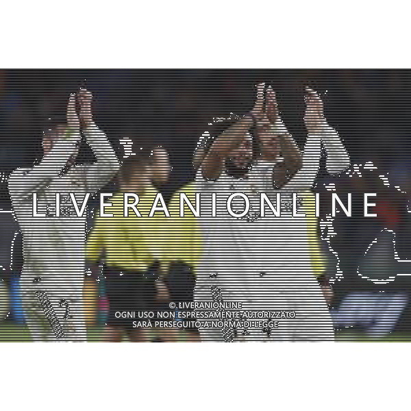 UEFA Champions League gruppo G - Roma vs Real Madrid 27/11/2018 nella foto: Daniel Carvajal Ramos (defender of Real Madrid) Marcelo Vieira da Silva (defender of Real Madrid) Sergio Ramos (defender of Real Madrid) ©Claudio Zamagni/Agenzia Aldo Liverani Daniel Carvajal Ramos (defender of Real Madrid) Marcelo Vieira da Silva (defender of Real Madrid) Sergio Ramos (defender of Real Madrid) during UEFA Champions League - group G soccer match between A.S.ROME and REAL MADRID at Rome olympic Stadium on November 27 2018 photo credit by Claudio Zamagni/Aldo Liverani Photo Agency