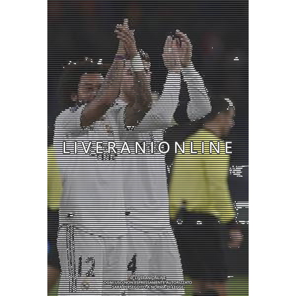 UEFA Champions League gruppo G - Roma vs Real Madrid 27/11/2018 nella foto: Marcelo Vieira da Silva (defender of Real Madrid) e Sergio Ramos (defender of Real Madrid) ©Claudio Zamagni/Agenzia Aldo Liverani Marcelo Vieira da Silva (defender of Real Madrid) and Sergio Ramos (defender of Real Madrid) during UEFA Champions League - group G soccer match between A.S.ROME and REAL MADRID at Rome olympic Stadium on November 27 2018 photo credit by Claudio Zamagni/Aldo Liverani Photo Agency