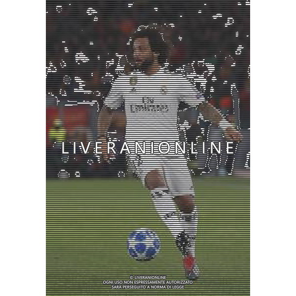 UEFA Champions League gruppo G - Roma vs Real Madrid 27/11/2018 nella foto: Marcelo Vieira da Silva (defender of Real Madrid) ©Claudio Zamagni/Agenzia Aldo Liverani Lucas Vasquez (Forward of Real Madrid) during UEFA Champions League - group G soccer match between A.S.ROME and REAL MADRID at Rome olympic Stadium on November 27 2018 photo credit by Claudio Zamagni/Aldo Liverani Photo Agency