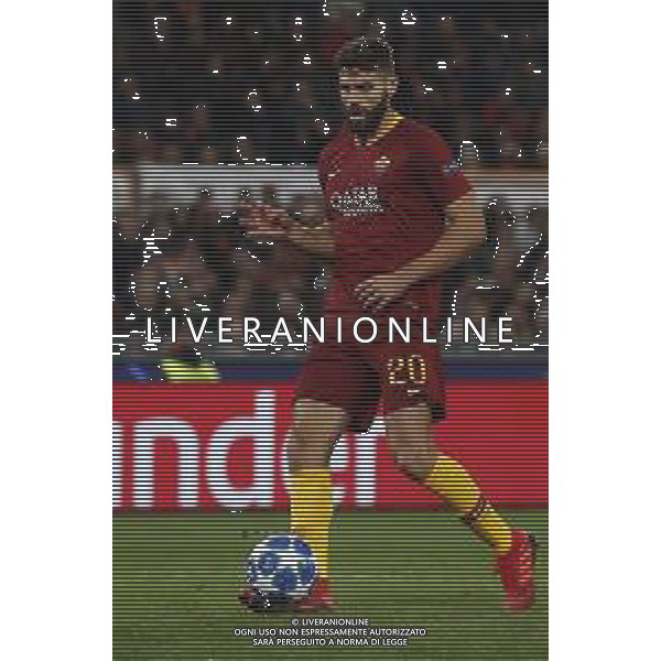 UEFA Champions League gruppo G - Roma vs Real Madrid 27/11/2018 nella foto: Fazio Federico (a.s.roma) ©Claudio Zamagni/Agenzia Aldo Liverani Fazio Federico (a.s.roma) during UEFA Champions League - group G soccer match between A.S.ROME and REAL MADRID at Rome olympic Stadium on November 27 2018 photo credit by Claudio Zamagni/Aldo Liverani Photo Agency