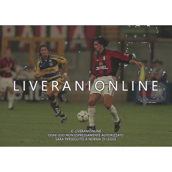 21-08-1999 MILANO- FINALE DI SUPERCOPPA ITALIANA MILAN PARMA 1-2 NELLA FOTO DEMETRIO ALBERTINI AG ALDO LIVERANI SAS
