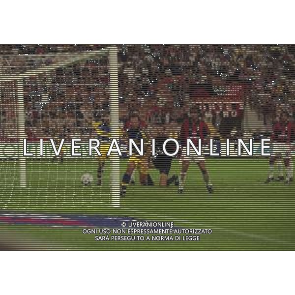 21-08-1999 MILANO- FINALE DI SUPERCOPPA ITALIANA MILAN PARMA 1-2 NELLA FOTO GOAL ALAIN BOGHOSSIAN AG ALDO LIVERANI SAS