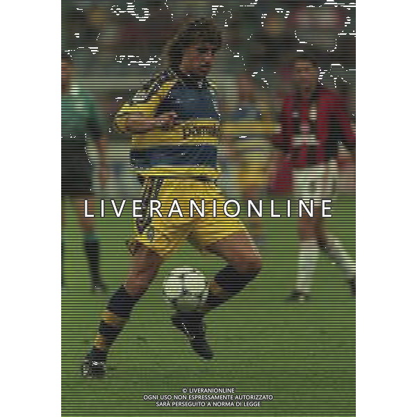 21-08-1999 MILANO- FINALE DI SUPERCOPPA ITALIANA MILAN PARMA 1-2 NELLA FOTO HERNAN CRESPO AG ALDO LIVERANI SAS