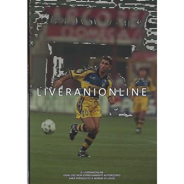 21-08-1999 MILANO- FINALE DI SUPERCOPPA ITALIANA MILAN PARMA 1-2 NELLA FOTO MARCO DI VAIO AG ALDO LIVERANI SAS