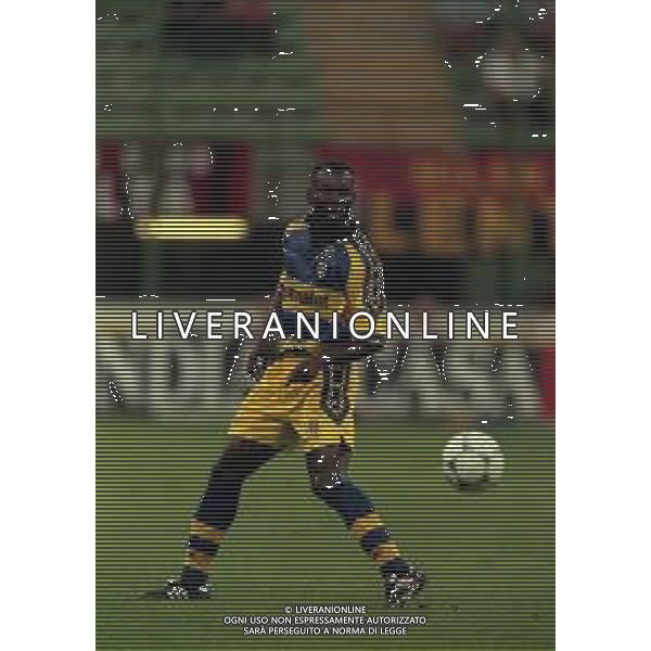 21-08-1999 MILANO- FINALE DI SUPERCOPPA ITALIANA MILAN PARMA 1-2 NELLA FOTO SALIOU LASSISSI AG ALDO LIVERANI SAS