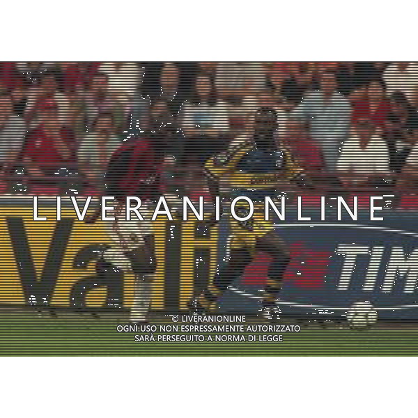 21-08-1999 MILANO- FINALE DI SUPERCOPPA ITALIANA MILAN PARMA 1-2 NELLA FOTO SALIOU LASSISSI E GEORGE WEAH AG ALDO LIVERANI SAS