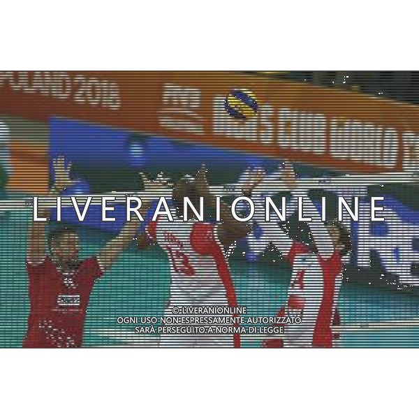 2018.12.02 CZESTOCHOWA FIVB KLUBOWE MISTRZOSTWA SWIATA W PILCE SIATKOWEJ MEZCZYZN CUCINE LUBE CIVITANOVA - TRENTINO VOLLEY NZ SIMON ATIES ROBERTLANDY FOT GRZEGORZ LYKO / FOKUSMEDIA.COM.PL / NEWSPIX.PL --- Newspix.pl *** Local Caption *** www.newspix.pl mail us: info@newspix.pl call us: 0048 022 23 22 222 --- Polish Picture Agency by Ringier Axel Springer Poland / AGENZIA ALDO LIVERANI SAS - ITALY ONLY EDITORIAL USE ONLY - Cucine Lube Civitanova - Trentino Volley, Finale Mondiale per club Czestochowa Polonia 02.12.2018