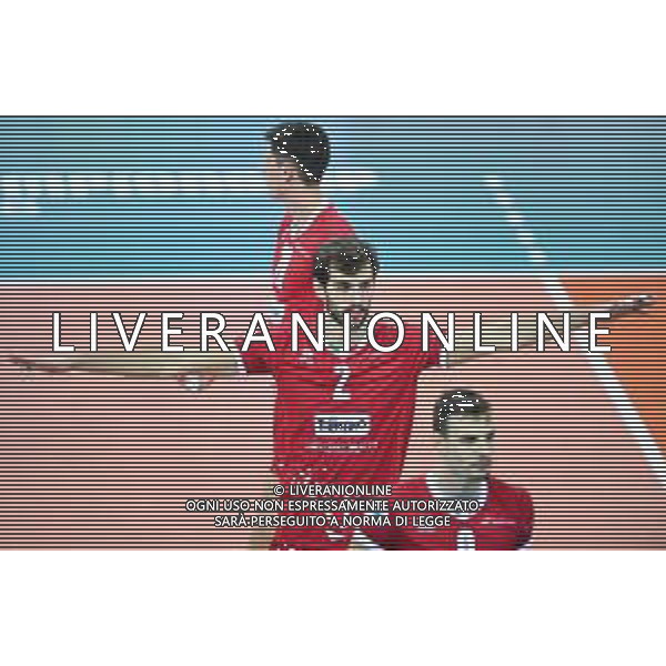 2018.12.02 Czestochowa Siatkowka FIVB Klubowe Mistrzostwa Swiata w Pilce Siatkowej Mezczyzn Polska 2018 Final Cucine Lube Civitanova - Trentino Volley N/z radosc emocje Aaron Russell Foto Lukasz Sobala / Press Focus 2018.12.02 Czestochowa Volleyball Mens Club World Championship Poland 2018 Final Cucine Lube Civitanova - Trentino Volley radosc emocje Aaron Russell Credit: Lukasz Sobala / Press Focus / AGENZIA ALDO LIVERANI SAS - ITALY ONLY EDITORIAL USE ONLY - Cucine Lube Civitanova - Trentino Volley, Finale Mondiale per club Czestochowa Polonia 02.12.2018