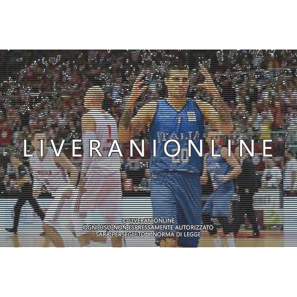 02.12.2018. GDANSK, ERGO ARENA, KOSZYKOWKA MEZCZYZN (BASKETBALL) KWALIFIKACJE MISTRZOSTW SWIATA FIBA BASKETBALL WORLD CUP FIBA 2019 (FIBA WORLD CUP 2019 QUALIFIERS) MECZ POLSKA - WLOCHY (GAME POLAND - ITALY) NZ ANDREA CINCIARINI, ZLOSC, EMOCJE, GESTY FOTO TADEUSZ SKWIOT / CYFRASPORT / NEWSPIX.PL --- Newspix.pl *** Local Caption *** www.newspix.pl mail us: info@newspix.pl call us: 0048 022 23 22 222 --- Polish Picture Agency by Ringier Axel Springer Poland / AGENZIA ALDO LIVERANI SAS - ITALY ONLY EDITORIAL USE ONLY - Polonia - Italia, Basket maschile qualificazione al Mondiale Cina 2019 - Gdansk Polonia 02.12.2018