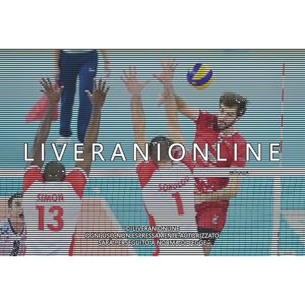 2018.12.02 Czestochowa Siatkowka FIVB Klubowe Mistrzostwa Swiata w Pilce Siatkowej Mezczyzn Polska 2018 Final Cucine Lube Civitanova - Trentino Volley N/z Aaron Russell Foto Lukasz Sobala / Press Focus 2018.12.02 Czestochowa Volleyball Mens Club World Championship Poland 2018 Final Cucine Lube Civitanova - Trentino Volley Aaron Russell Credit: Lukasz Sobala / Press Focus / NEWSPIX.PL --- Newspix.pl AG ALDO LIVERANI SAS