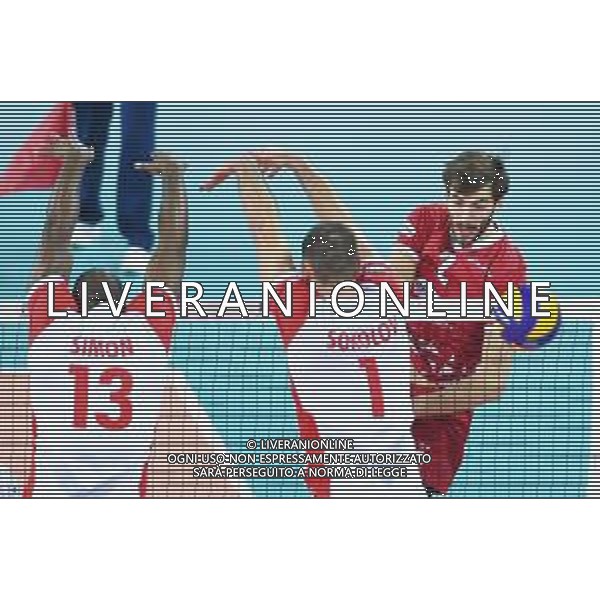 2018.12.02 Czestochowa Siatkowka FIVB Klubowe Mistrzostwa Swiata w Pilce Siatkowej Mezczyzn Polska 2018 Final Cucine Lube Civitanova - Trentino Volley N/z Aaron Russell Foto Lukasz Sobala / Press Focus 2018.12.02 Czestochowa Volleyball Mens Club World Championship Poland 2018 Final Cucine Lube Civitanova - Trentino Volley Aaron Russell Credit: Lukasz Sobala / Press Focus / NEWSPIX.PL --- Newspix.pl AG ALDO LIVERANI SAS