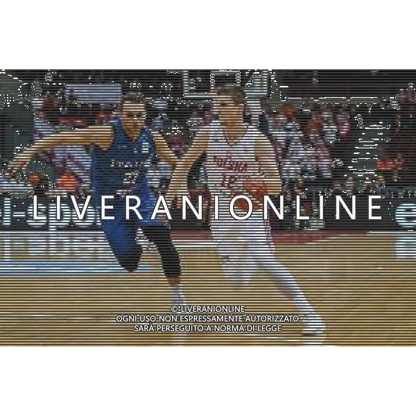 02.12.2018. GDANSK, ERGO ARENA, KOSZYKOWKA MEZCZYZN (BASKETBALL) KWALIFIKACJE MISTRZOSTW SWIATA FIBA BASKETBALL WORLD CUP FIBA 2019 (FIBA WORLD CUP 2019 QUALIFIERS) MECZ POLSKA - WLOCHY (GAME POLAND - ITALY) NZ ADAM WACZYNSKI, STEFANO TONUT FOTO TADEUSZ SKWIOT / CYFRASPORT / NEWSPIX.PL --- Newspix.pl AG ALDO LIVERANI SAS