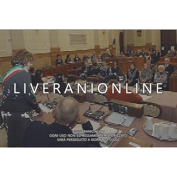 04 12 2018 CONSIGLIO COMUNALE COMMEMORAZIONE DEL CENTENARIO DELLA NASCITA DELL\'ILUSTRE CONCITTADINO ARDUINO CAPRA NELLA FOTO SINDACA MANUELA SANGIORGI PARLA NEL CONSIGLIO COMUNALE FOTO GIANNI SANNA-AG ALDO LIVERANI SAS
