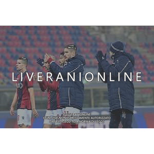 Bologna - Crotone Quarto Turno Coppa Italia Tim Cup 04.12.2018 nella foto esultanza dei giocatori del bologna a fine gara ©Optimafoto / AGENZIA ALDO LIVERANI SAS