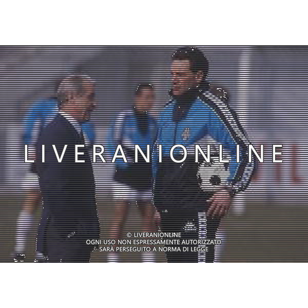 RETROSPETTIVA SERGIO BRIO CALCIATORE NELLA FOTO SERGIO BRIO CON GIOVANNI TRAPATTONI AG ALDO LIVERANI SAS