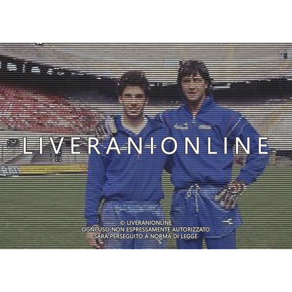 GIANLUCA VIALLI , calciatore italiano - RETROSPETTIVA nella foto con la maglia della Nazionale Italiana con Walter Zenga nel 1985/1986 ©ARCHIVIO / AGENZIA ALDO LIVERANI SAS