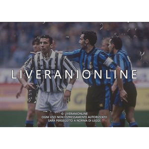 GIANLUCA VIALLI , calciatore italiano - RETROSPETTIVA nella foto con Giuseppe Bergomi in Juventus - Inter campionato 1992/1993 ©ARCHIVIO / AGENZIA ALDO LIVERANI SAS