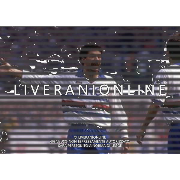 GIANLUCA VIALLI , calciatore italiano - RETROSPETTIVA nella foto con la maglia della Sampdoria 1990/1991 ©ARCHIVIO / AGENZIA ALDO LIVERANI SAS