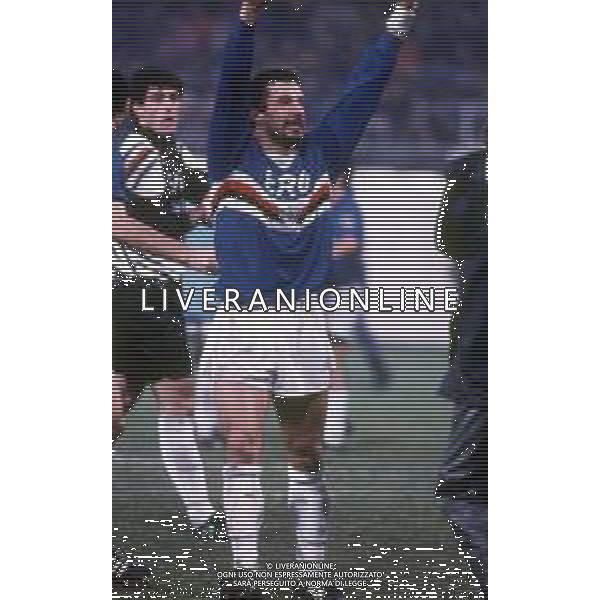GIANLUCA VIALLI , calciatore italiano - RETROSPETTIVA nella foto con la maglia della Sampdoria 1990/1991 ©ARCHIVIO / AGENZIA ALDO LIVERANI SAS