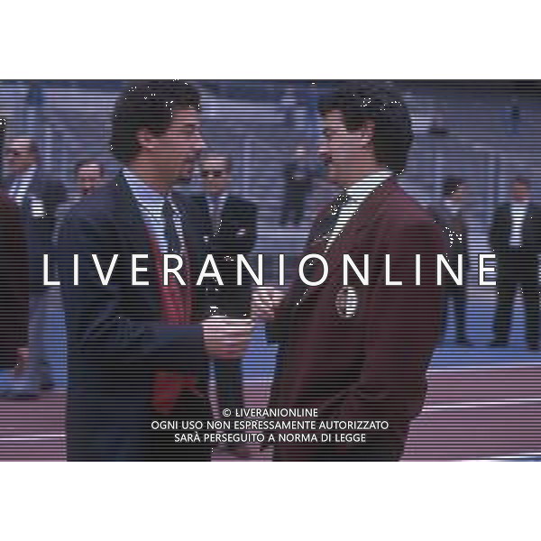 GIANLUCA VIALLI , calciatore italiano - RETROSPETTIVA nella foto con Emiliano Mondonico nel 1990 ©ARCHIVIO / AGENZIA ALDO LIVERANI SAS