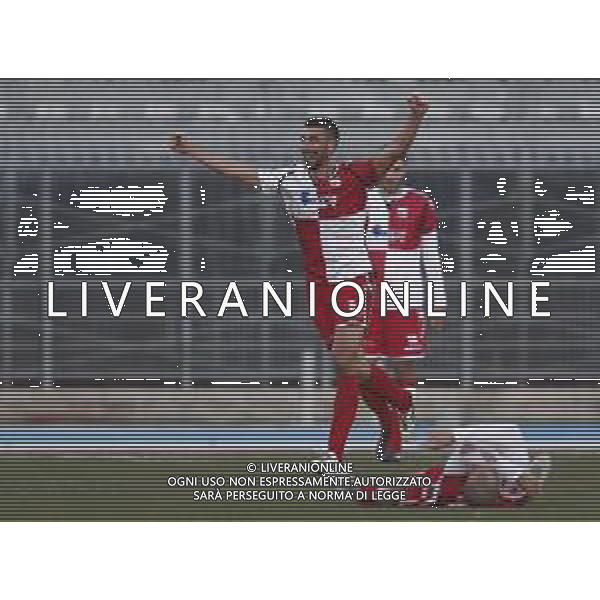 Rimini - Albinoleffe Campionato di calcio serie C girone B 08/12/2018 nella foto: esultanza dopo il gol di Ferrani Manuel ©Claudio Zamagni/Agenzia Aldo Liverani / AGENZIA ALDO LIVERANI SAS