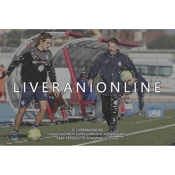 Rimini - Albinoleffe Campionato di calcio serie C girone B 08/12/2018 nella foto: Allenatore Marcolini Michele (Albinoleffe) Sbaffo Alessandro (Albinoleffe) ©Claudio Zamagni/Agenzia Aldo Liverani