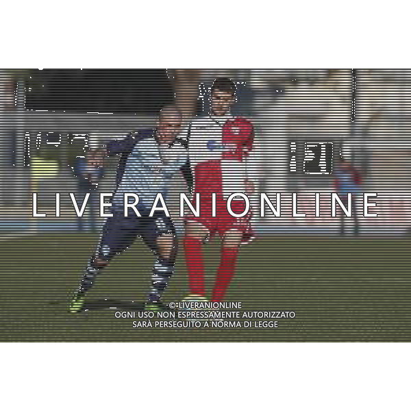 Rimini - Albinoleffe Campionato di calcio serie C girone B 08/12/2018 nella foto: Agnello Francesco (Albinoleffe) Arlotti Scott (Rimini fc) ©Claudio Zamagni/Agenzia Aldo Liverani