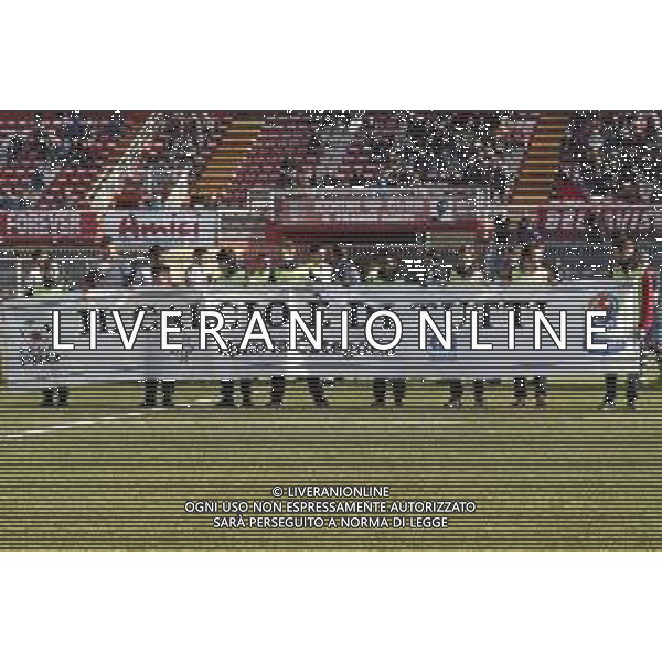 Rimini - Albinoleffe Campionato di calcio serie C girone B 08/12/2018 nella foto: uno striscione per il calcio di quarta categoria ©Claudio Zamagni/Agenzia Aldo Liverani