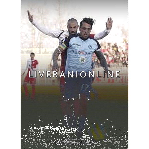 Rimini - Albinoleffe Campionato di calcio serie C girone B 08/12/2018 nella foto: Giorgione Carmine (Albinoleffe) Simoncelli Daniele (Rimini fc) ©Claudio Zamagni/Agenzia Aldo Liverani